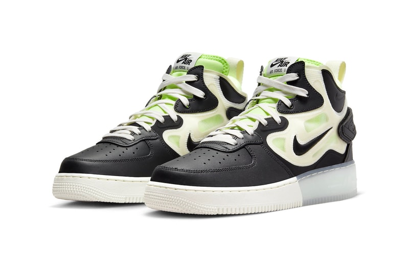 ナイキエア フォース 1 リアクト から新作 “ブラックネオン” が登場 Nike Air Force 1 Mid React Black Neon First Look Release Info DQ1872-100 Date Buy Price 