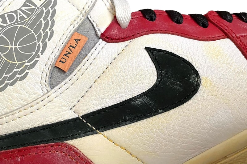 2018年に登場した伝説的な UNION x Air Jordan 1 に未発売のサンプルカラーが浮上