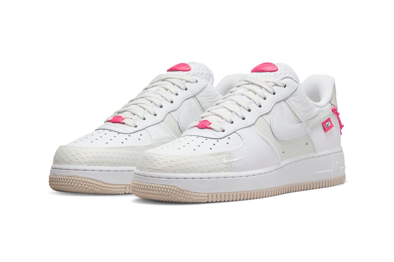 ナイキから鮮やかなピンクのディテールが特徴的なエアフォース 1 ローの新作が登場 Nike’s Air Force 1 Low Welcomes "Pink Bling" for Its Latest Edition