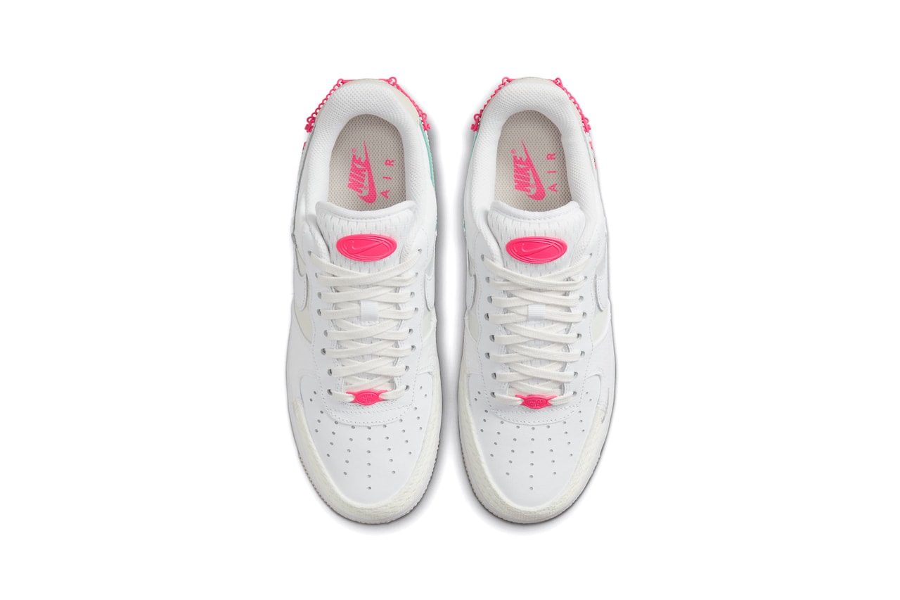 ナイキから鮮やかなピンクのディテールが特徴的なエアフォース 1 ローの新作が登場 Nike’s Air Force 1 Low Welcomes "Pink Bling" for Its Latest Edition