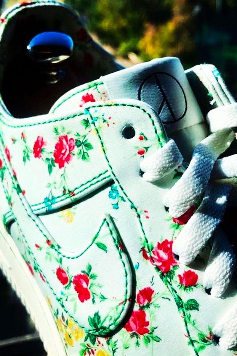 Gドラゴンが全面にフラワープリントをあしらったナイキエアフォース1を公開 G-Dragon PEACEMINUSONE Nike Air Force 1 First Look Release Info Date Buy Price 