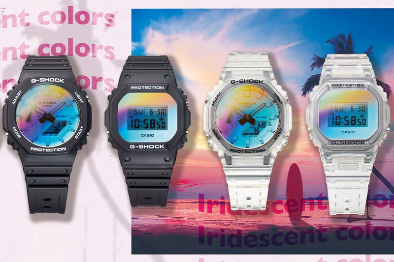 ジーショックからガラス板全面に蒸着を施した最新コレクションが登場  G-SHOCK Iridescent Color collection  new release