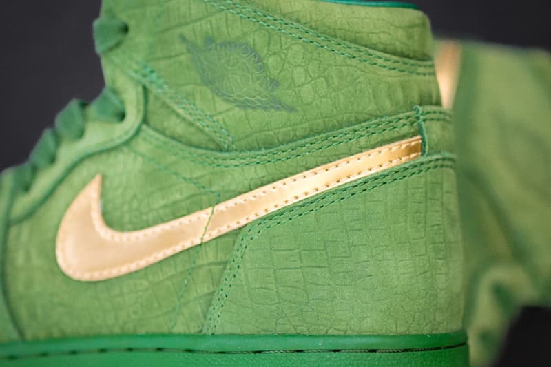 マイケル・ジョーダンの娘 ジャスミンによるエアジョーダン1のビジュアルが浮上 Jasmine Jordan Air Jordan 1 Green Croc PE Pictures info release date