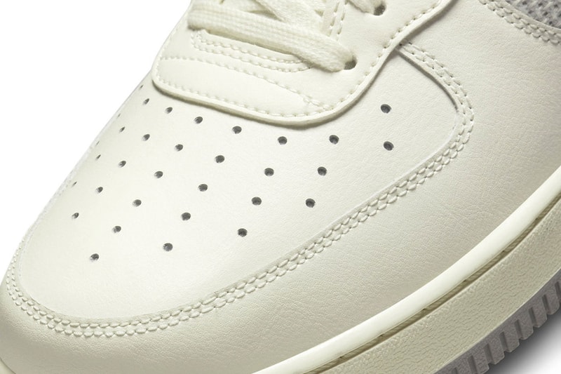 ナイキからサイドパネルにウーブンキャンバスを採用した新作 エアフォース1が登場 nike air force 1 HIGH 07 LV8 vWhite and Light Chocolate Sail and Medium Grey release info