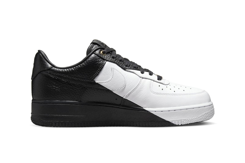 ナイキエアフォース 1の誕生40周年を記念した “アニバーサリーエディション” が登場 Nike Air Force 1 Anniversary Edition split dx6034 001 black white split gold release info date price