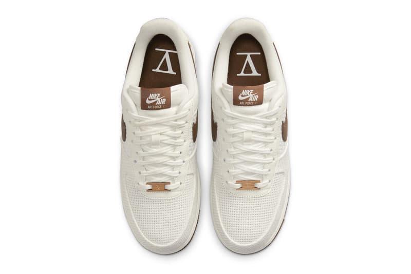 ナイキから SNKRS 5周年を記念した限定 Air Force 1 が登場 Nike Air Force 1 5th anniversary snkrs day white brown wood V woven release info date price