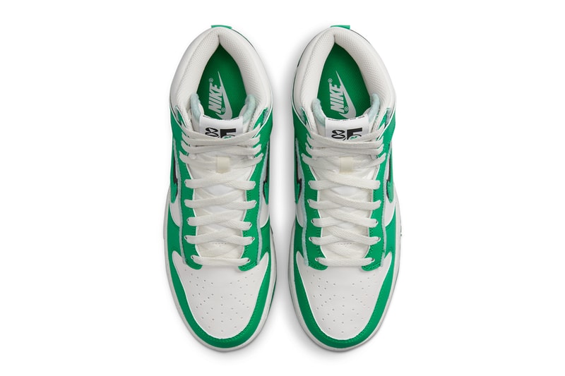ナイキから両サイドにバイカラーのスウッシュを配した新作ダンクハイが登場 Nike Dunk High Stadium Green DO9775 001 Release Date info store list buying guide photos price