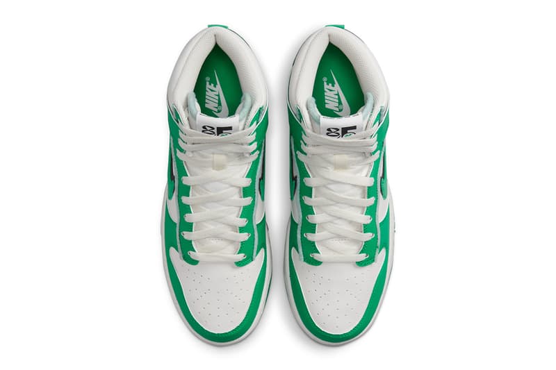 ナイキから両サイドにバイカラーのスウッシュを配した新作ダンクハイが登場 Nike Dunk High Stadium Green DO9775 001 Release Date info store list buying guide photos price