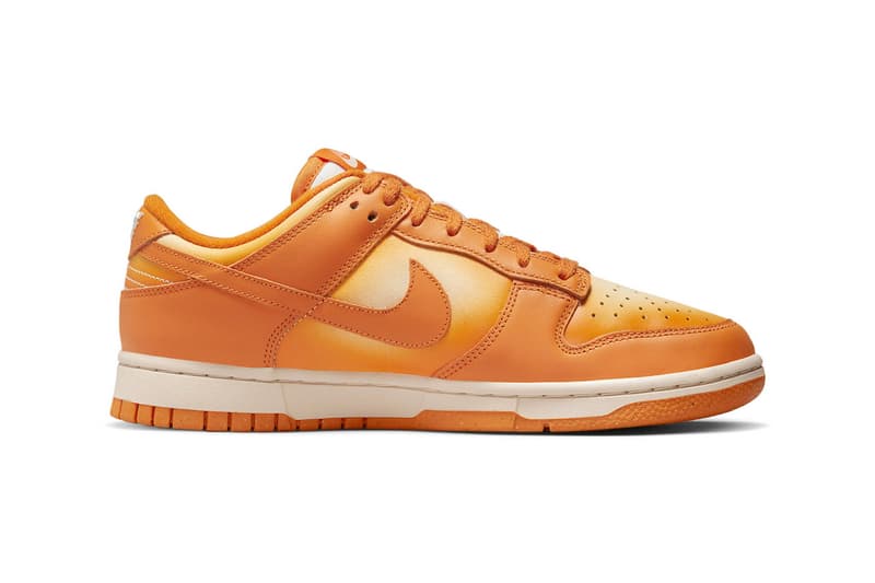 ナイキからエアブラシを用いてペイントしたかのような新作ダンクローが登場 The Nike Dunk Low Is Arriving in "Magma Orange" DX2953-800 summer sb dunks pearl white airbrush bright vibrant graffiti