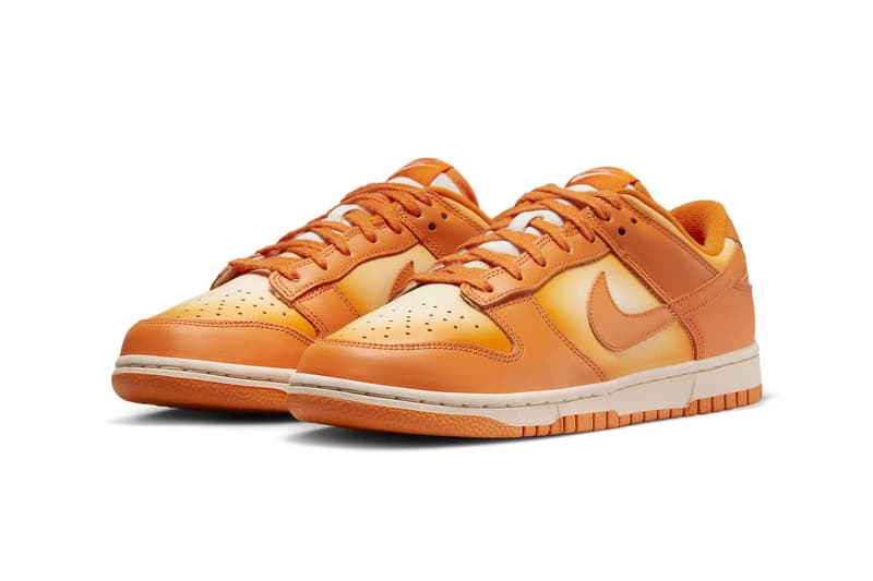 ナイキからエアブラシを用いてペイントしたかのような新作ダンクローが登場 The Nike Dunk Low Is Arriving in "Magma Orange" DX2953-800 summer sb dunks pearl white airbrush bright vibrant graffiti