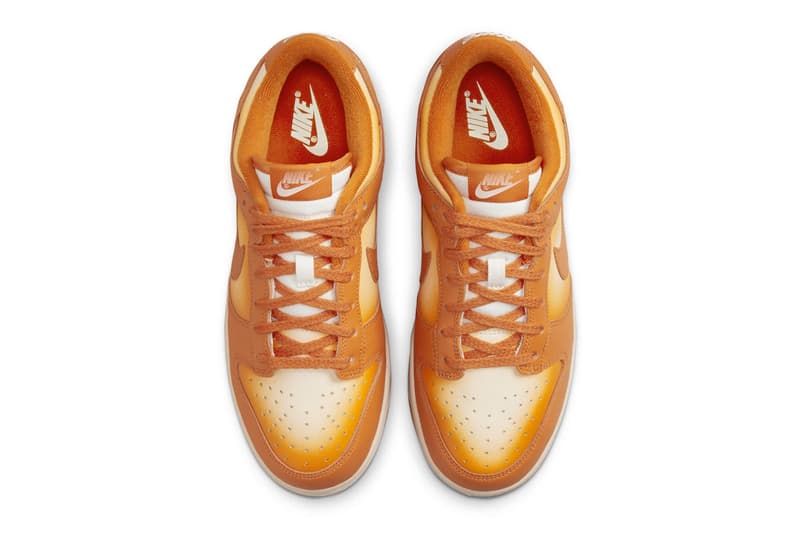 ナイキからエアブラシを用いてペイントしたかのような新作ダンクローが登場 The Nike Dunk Low Is Arriving in "Magma Orange" DX2953-800 summer sb dunks pearl white airbrush bright vibrant graffiti