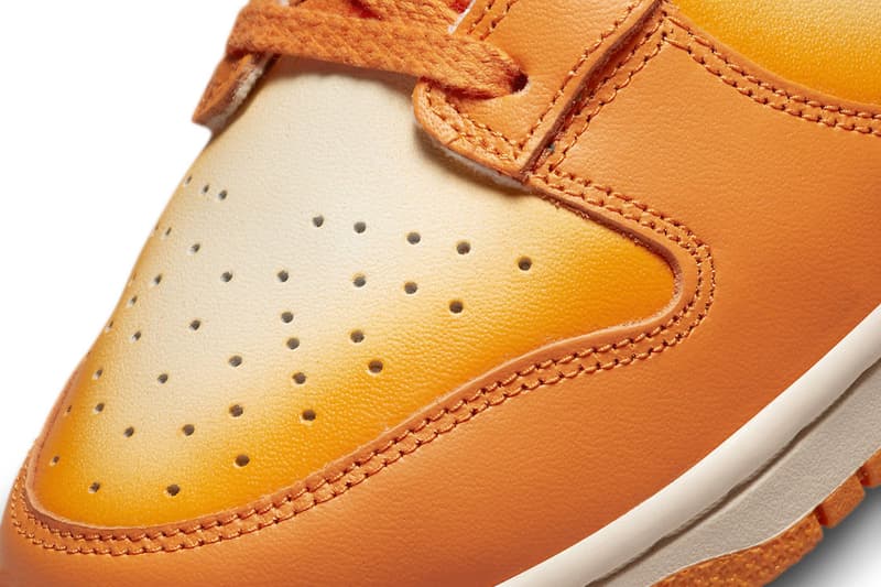 ナイキからエアブラシを用いてペイントしたかのような新作ダンクローが登場 The Nike Dunk Low Is Arriving in "Magma Orange" DX2953-800 summer sb dunks pearl white airbrush bright vibrant graffiti