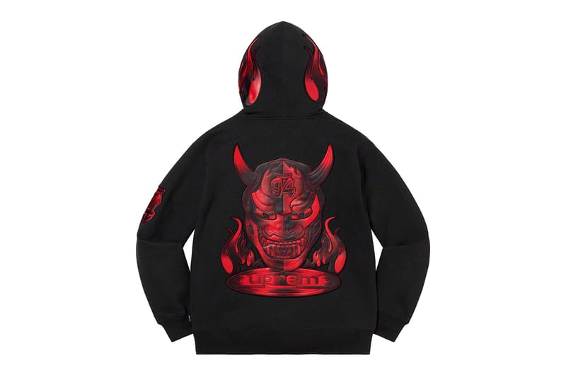 新品・正規品【Supreme】18ss Week3 シュプリーム Striped Hooded Sweatshirt Purple Large パーカー　Lサイズ