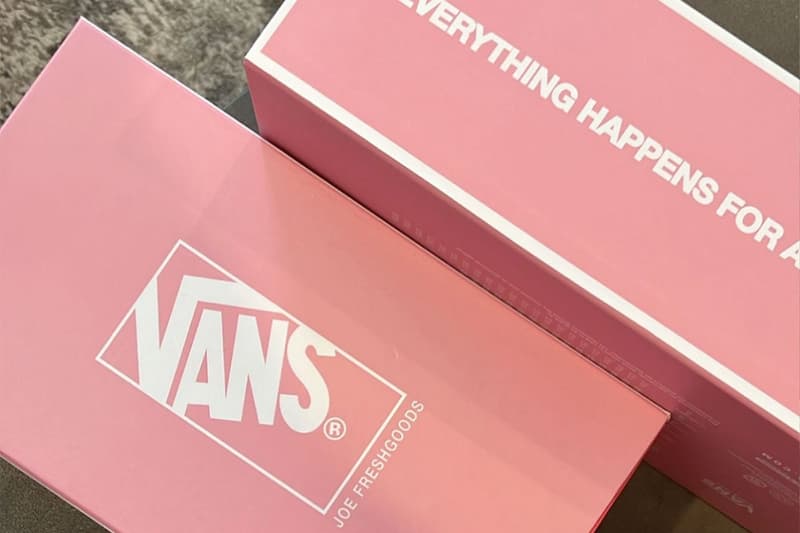 ジョーフレッシュグッズがヴァンズボルトとのコラボオールドスクールのビジュアルを公開 Joe Freshgoods Vans Vault Old Skool Pink Peach Red checkerboard everything happens for a reason three colorways release info