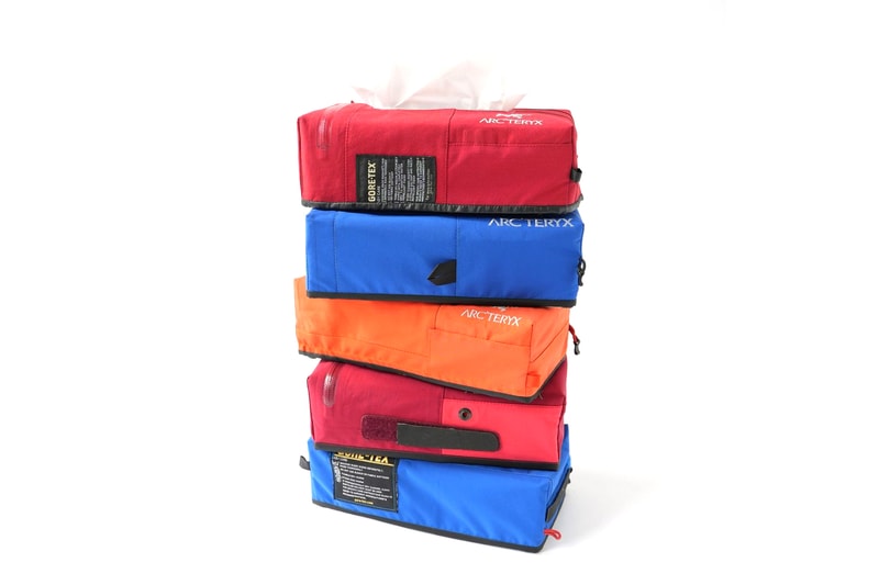 アークテリクスが使用済みのジャケットをアップサイクルしたティッシュボックスを発売 arcteryx Toronto Andrew Won ReBird upcycled tissue box release gore-tex outerwear jackets home design Toronto Canada 