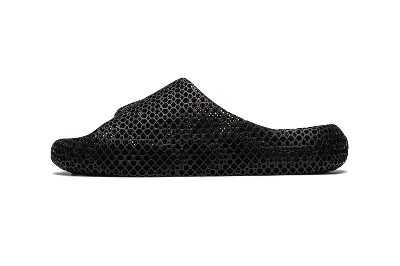 アシックスがハニカム構造の新作アクティブリーズ3Dサンダルをリリース ASICS ACTIBREEZE 3D black webbing print oregon world athletics championship metaspeed release info date price 
