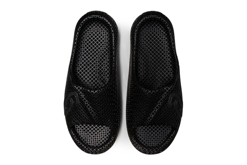 アシックスがハニカム構造の新作アクティブリーズ3Dサンダルをリリース ASICS ACTIBREEZE 3D black webbing print oregon world athletics championship metaspeed release info date price 