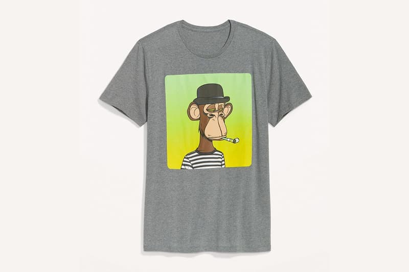 オールド・ネイビー が Bored Ape Yacht Club の T シャツを販売中 OLD NAVY Bored Ape Yacht Club T shirts release info Mutant Apes CryptoPunks RTFKT Clone X