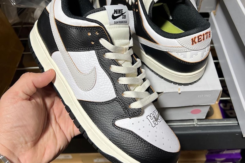 ハフxナイキSBによるコラボダンクローの別カラーウェイのビジュアルが公開 huf nike sb dunk low san francisco giants white black orange keith hufnagel release date info store list buying guide photos price 