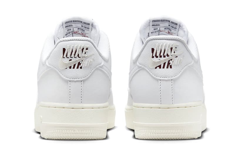 ナイキから“ロゴ”にオマージュを捧げた新作エアフォース1が登場 Nike Air Force 1 Low Celebrates 40 Years by Paying Homage to History of Logos Homage white cream staple af1 shoes silhouette