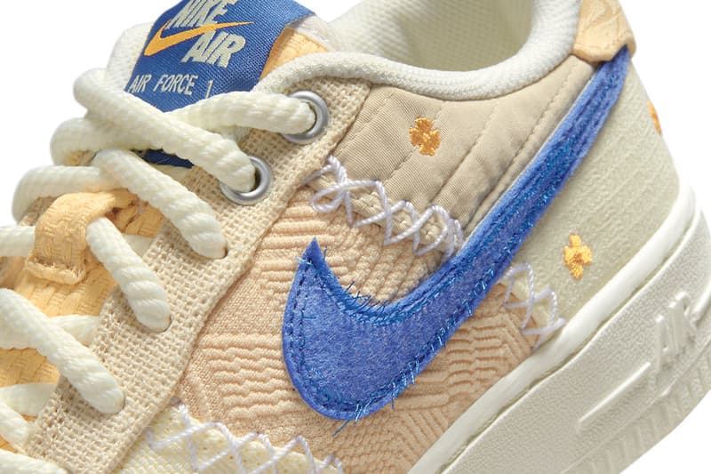 ナイキから花柄を纏ったパッチワーク風の新作 エアフォース1 ローが登場 Nike Air Force 1 Low LA Flea DV2215-100 Release Info