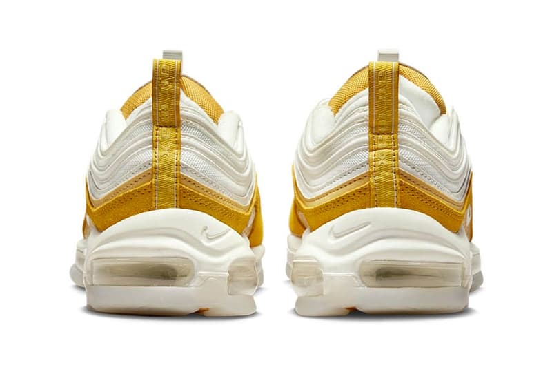 ナイキから縁起物の象徴である“鯉”をテーマとした新作エアマックス97が登場 Nike Air Max 97 koi fish patterns scales white yellow suede leather mesh 3m translucent dg9011 100 release info date price
