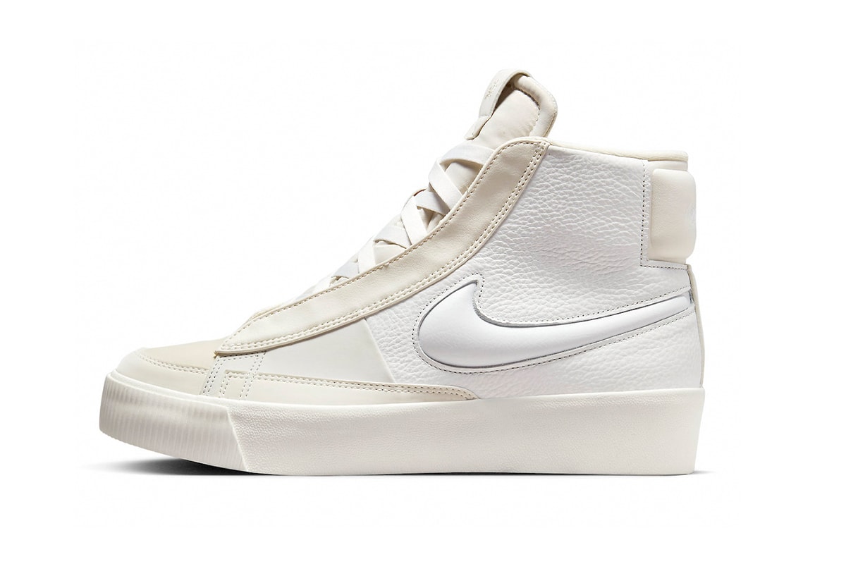 ナイキからブーツライクなディテールが特徴的な新作ブレザーミッド ヴィクトリーが登場 Nike Blazer Mid Victory Summit White WhitE Phantom Light Cream First Look DR2948-100