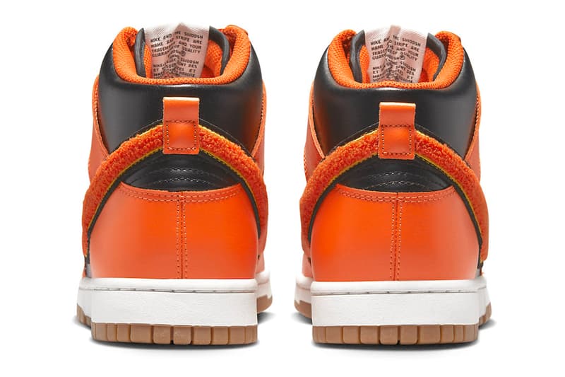 ナイキからハロウィンカラーを纏ったダンクハイの新作が登場 Nike Dunk High University Chenille Swoosh DR8805-002 Release Info
