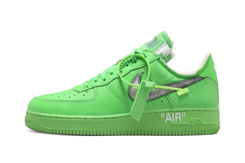 オフホワイト x ナイキ エアフォース1グリーン Off-White™️ x Nike Air Force 1 Low “Green Spark” がいよいよリリース間近か？