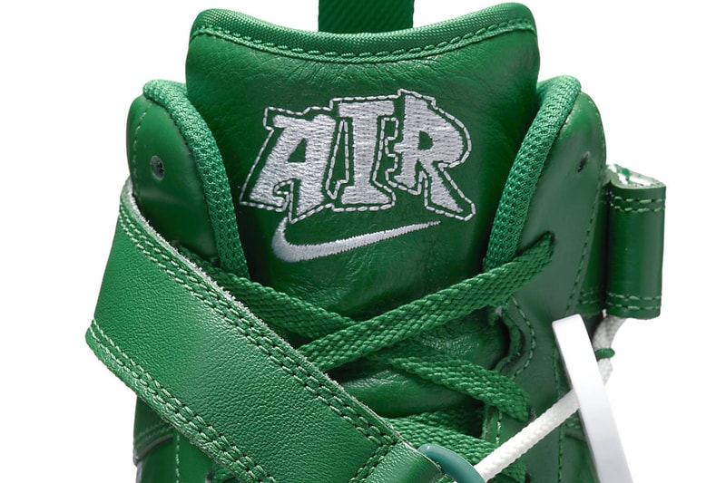 オフホワイト x ナイキエアフォース 1 ミッドから新色 “Pine Green” が登場 Off-White™ Nike Air Force 1 Mid Pine Green Official Look Release Info DR0500-300 Date Buy Price