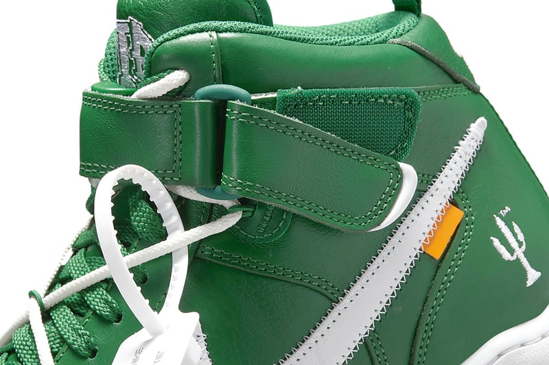 オフホワイト x ナイキエアフォース 1 ミッドから新色 “Pine Green” が登場 Off-White™ Nike Air Force 1 Mid Pine Green Official Look Release Info DR0500-300 Date Buy Price
