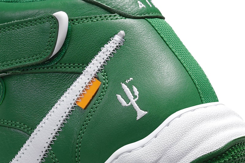 オフホワイト x ナイキエアフォース 1 ミッドから新色 “Pine Green” が登場 Off-White™ Nike Air Force 1 Mid Pine Green Official Look Release Info DR0500-300 Date Buy Price