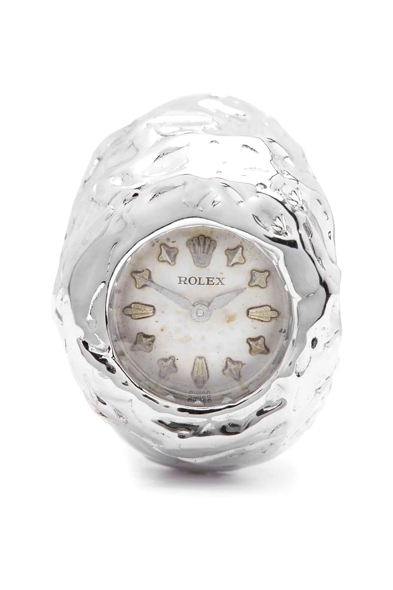 ヴィンテージロレックスのカスタムウォッチコレクションが ドーバーストリートマーケットで販売中 Patcharavipa Vintage Customized Watches Piaget Rolex Ring Watch Yellow Gold Oyster date Dover Street Market London 