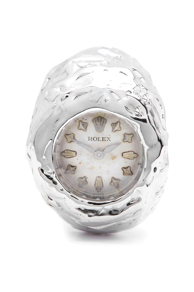 ヴィンテージロレックスのカスタムウォッチコレクションが ドーバーストリートマーケットで販売中 Patcharavipa Vintage Customized Watches Piaget Rolex Ring Watch Yellow Gold Oyster date Dover Street Market London 