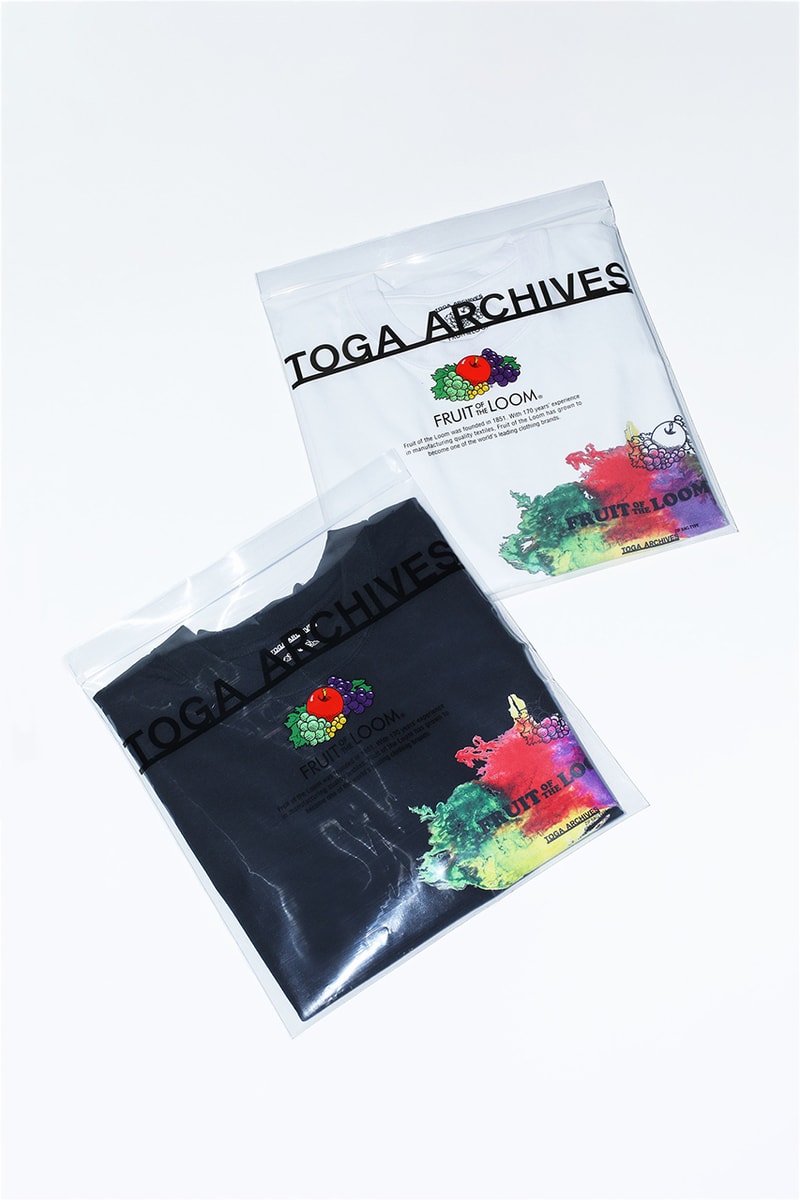 トーガがフルーツオブザルーム®とのコラボアイテムを発売  toga fruit of the loom collabo item release info