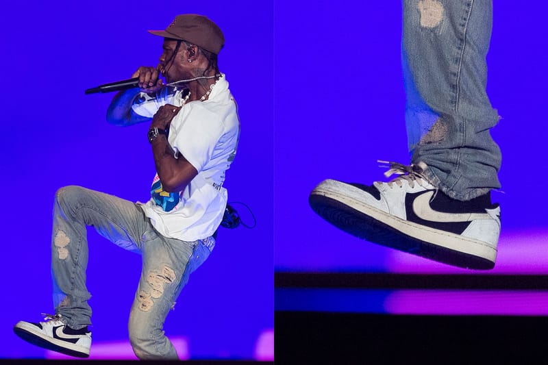 Travis Scott が Jordan Brand とのコラボ Air Jordan 1 Low の新色を着用