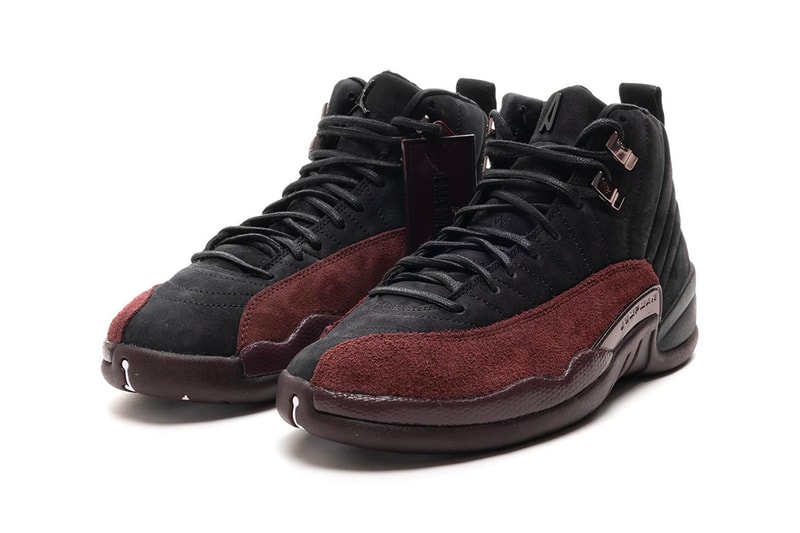 ア マ マニエール x エアジョーダン 12  “ブラック”のディテールをチェック A Ma Maniére Air Jordan 12 Black Detailed Look Release Info DV6989-001 Date Buy Price Black Burgundy Crush