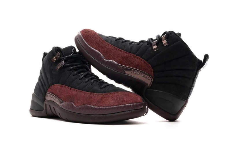 ア マ マニエール x エアジョーダン 12  “ブラック”のディテールをチェック A Ma Maniére Air Jordan 12 Black Detailed Look Release Info DV6989-001 Date Buy Price Black Burgundy Crush