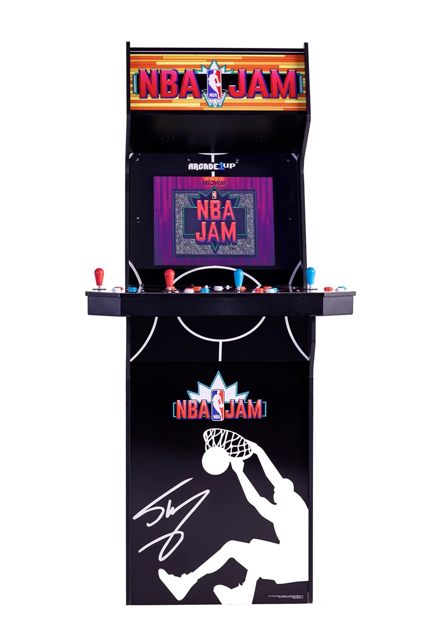 米ゲーム機メーカー アーケード１アップ がシャックとタッグを組みNBAのアーケードマシンを発売　shaquille o neal shaq arcade 1 up game nba jam release date info photos price where to buy
