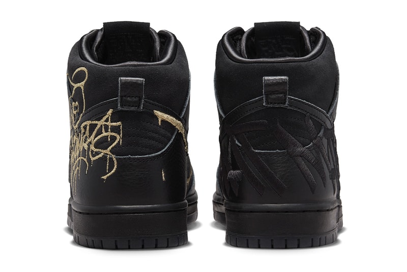 ナイキSB から米ニューヨークを拠点とするグラフィティアーティスト Faust をフィーチャーした Dunk High が登場 faust nike sb dunk high graffiti art black gold DH7755 001 release date info store buying guide photos price 