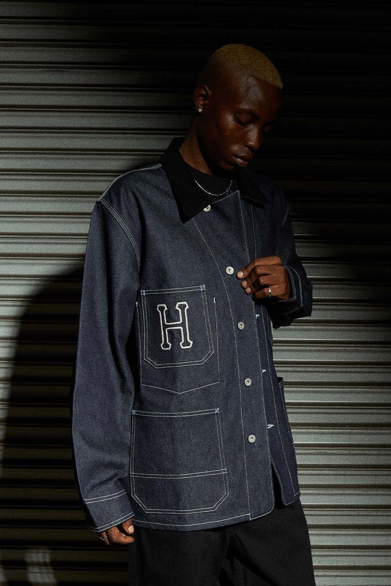 創設20周年を迎えたハフがハロシとのコラボコレクションを発表 HUF and Haroshi Capsule Collaboration jackets hats tees denim black white