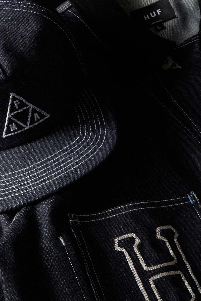 創設20周年を迎えたハフがハロシとのコラボコレクションを発表 HUF and Haroshi Capsule Collaboration jackets hats tees denim black white