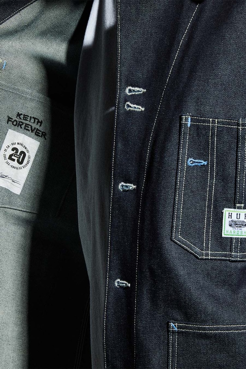 創設20周年を迎えたハフがハロシとのコラボコレクションを発表 HUF and Haroshi Capsule Collaboration jackets hats tees denim black white