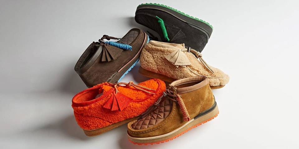 Moncler と Clarks Originals によるコラボフットウェア2型が登場