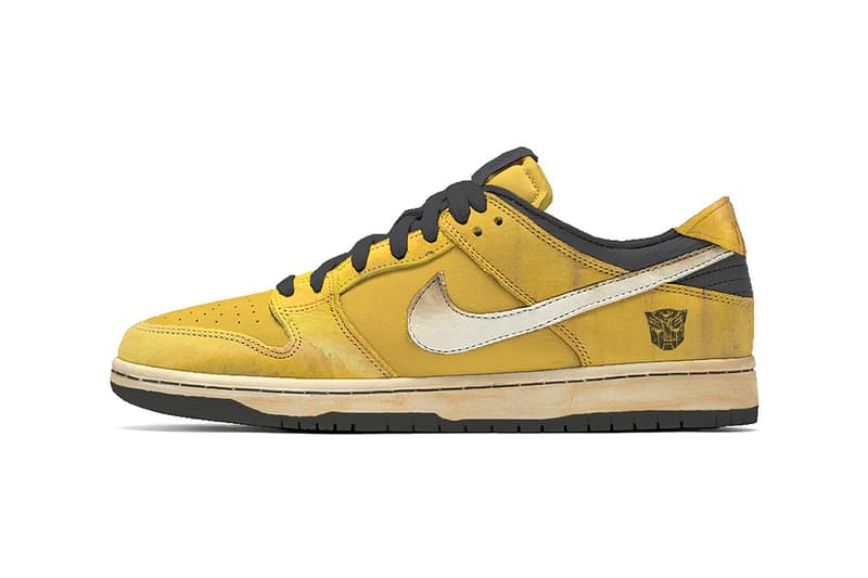 SFアクション映画『バンブルビー』にインスパイアされたナイキ ダンクローをチェック no brainer Nike Dunk Low Bumblee Concept yellow black dirty volkswagen beetle info