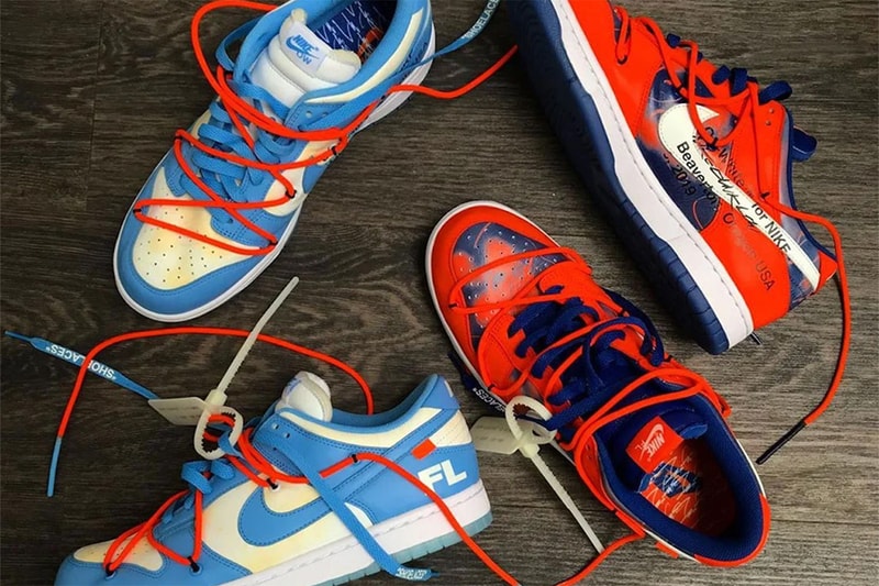 オフホワイト x ナイキ ダンク ローからフューチュラとのトリプルコラボモデルがついに発売か off white futura nike dunk low unc tar heels syracuse orange release virgil abloh birthday. release date info store list buying guide photos price rumor