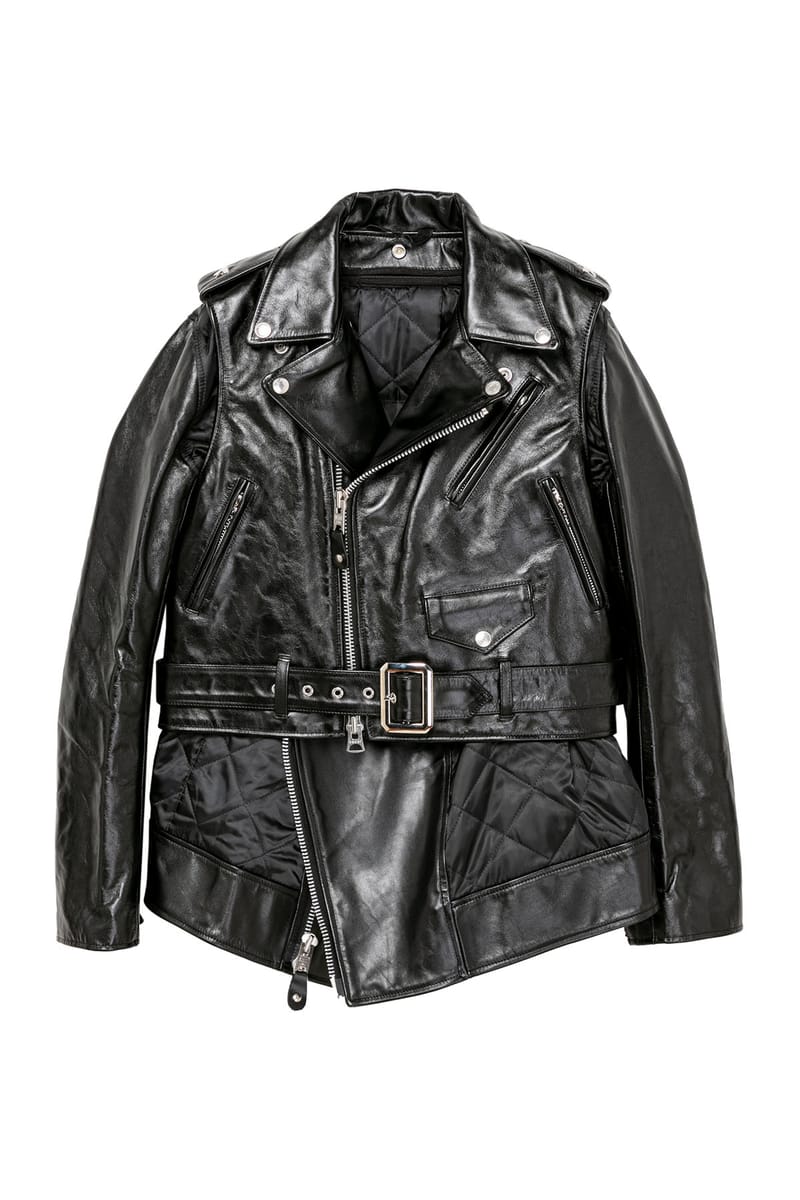 正規商品販売店 sacai×Schott レザーダブルライダースジャケット 