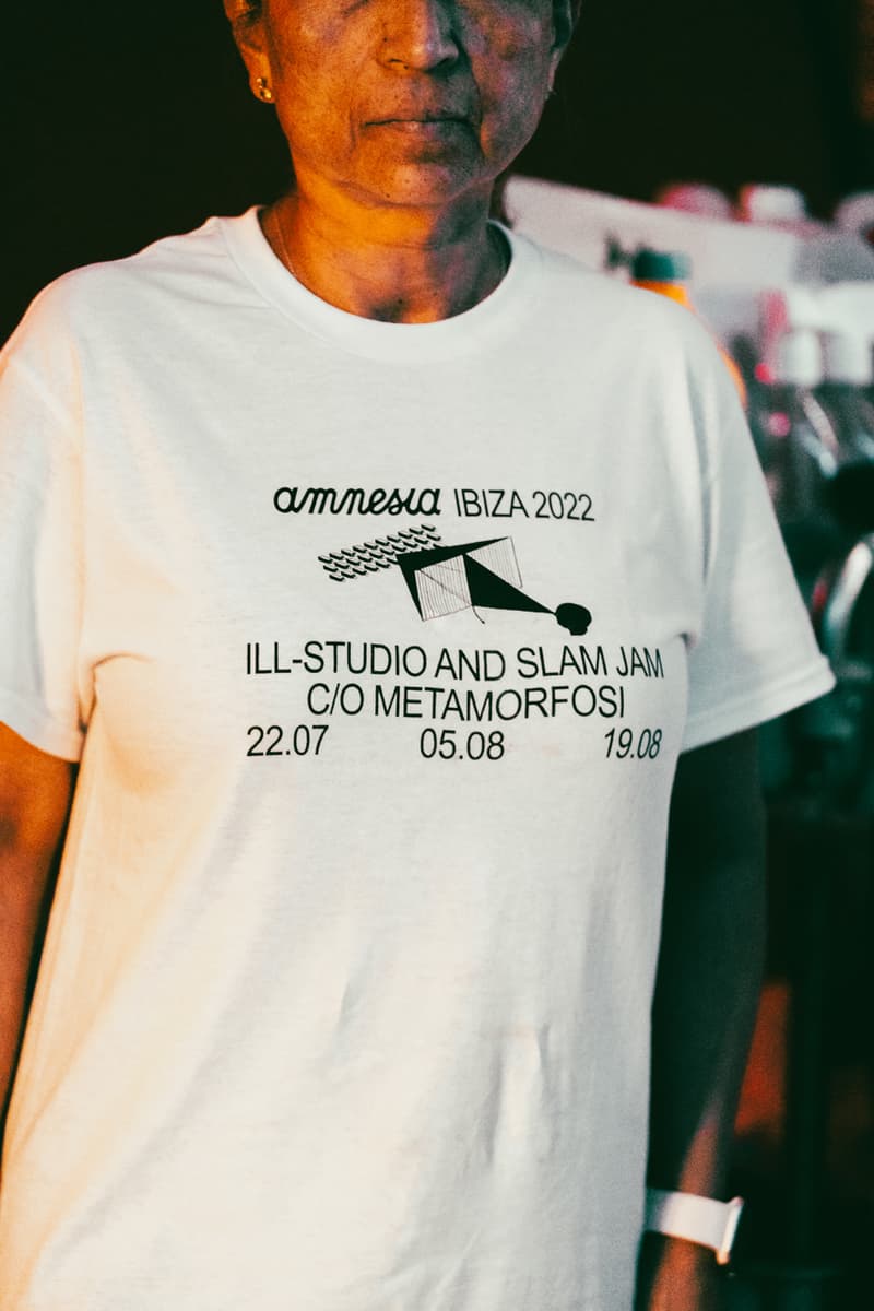 スラムジャム x イル ストゥディオ x ジョセフ・カプリアティの3者がコラボTシャツをリリース Slam Jam x Ill-Studio Amnesia Ibiza Nightclub Takeover Joseph Capriati Metamorfosi Metamorphosis ADDPMP Release Information