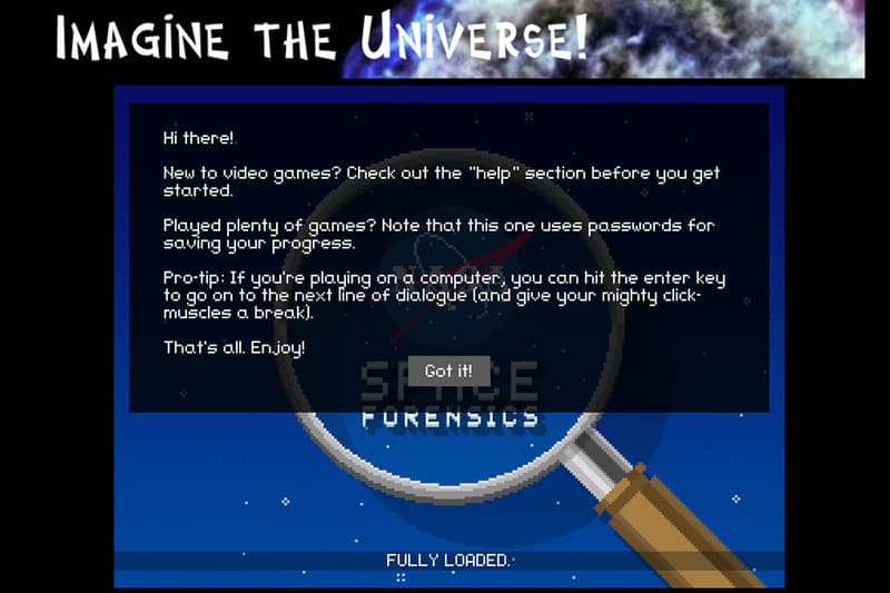 NASA が宇宙科学捜査をテーマにした 8-bit のロールプレイングゲームを公開 NASA Develops 8-bit Role-Playing Game About Space Forensics