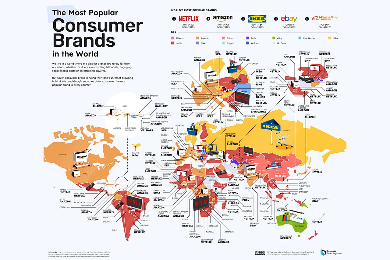 2022年における“世界で最も検索されたブランド”ランキングが発表 The Most Popular Consumer Brands in the world in 2022 info BusinessFinancing